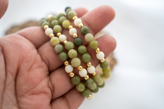 Olive Grove Beaded Bracelet