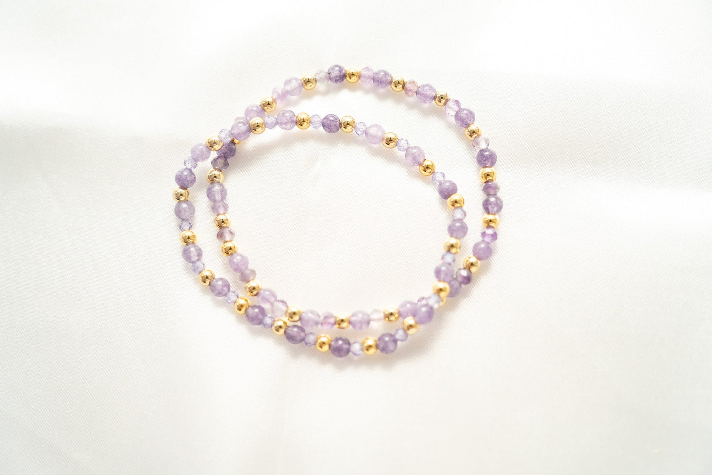 Orchid Glow Beaded Bracelet