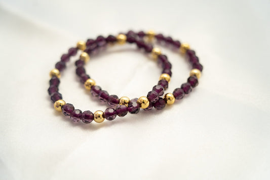 Plum Royale Beaded Bracelet