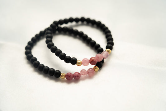 Pink Eclipse Beaded Bracelet