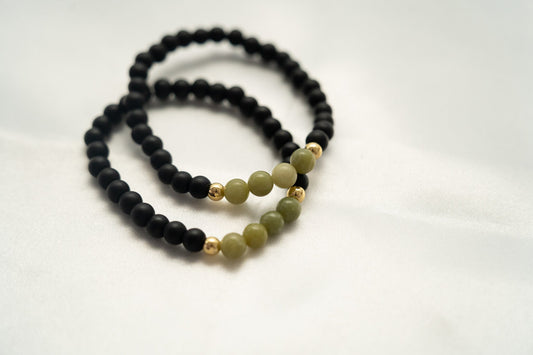 Midnight Moss Beaded Bracelet