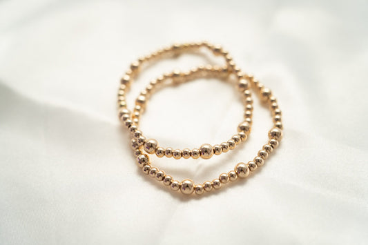 Gold on Gold Beaded Bracelet