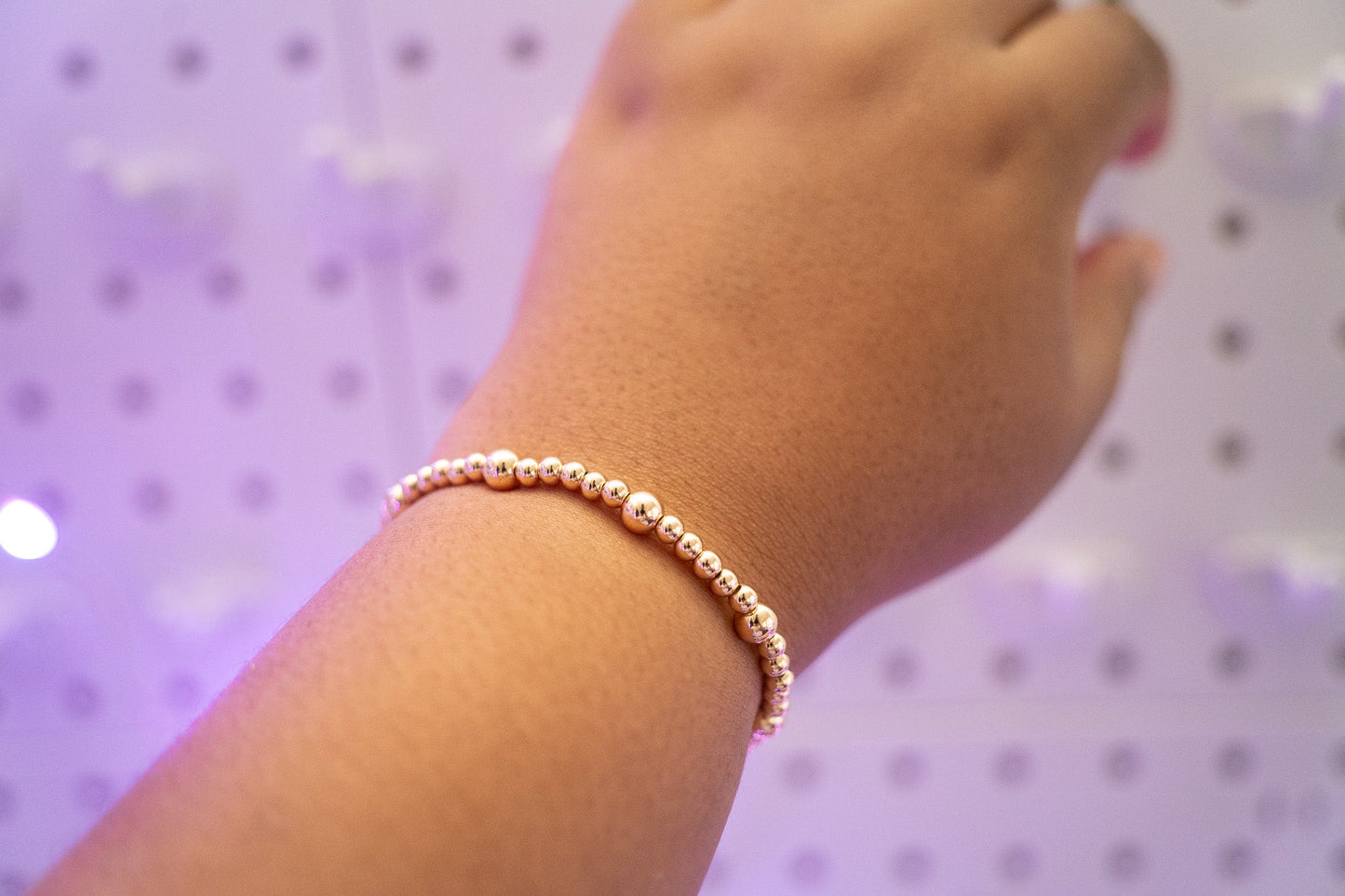 Gold on Gold Beaded Bracelet