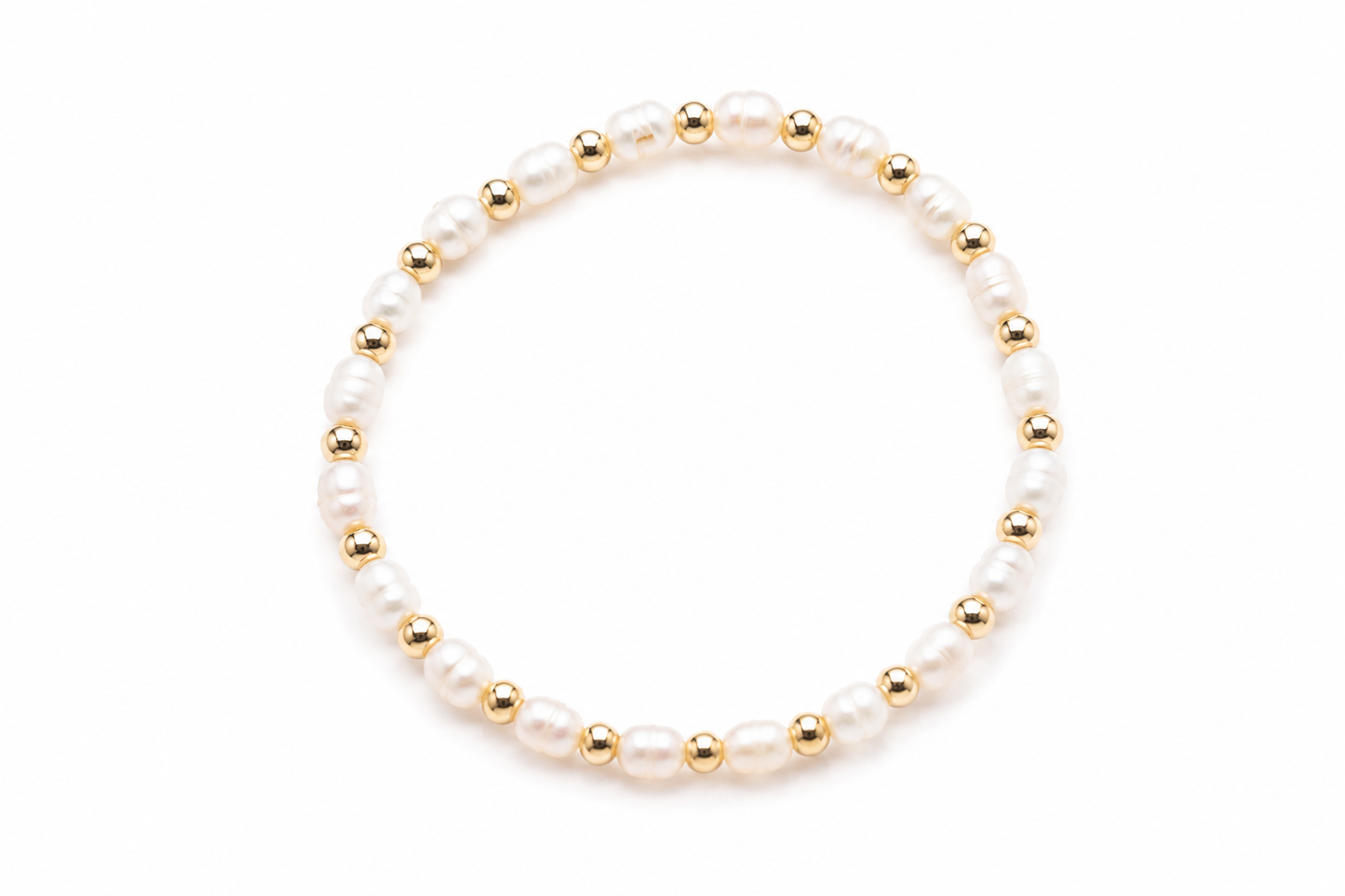 Golden Pearl Beaded Bracelet