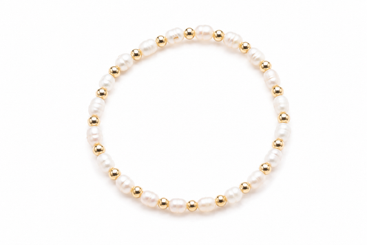 Golden Pearl Beaded Bracelet