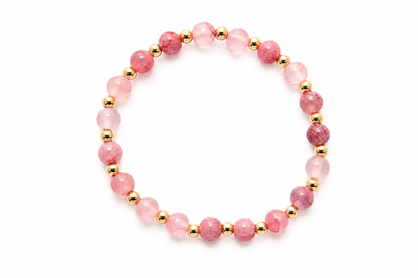 Pink Magnolia Beaded Bracelet