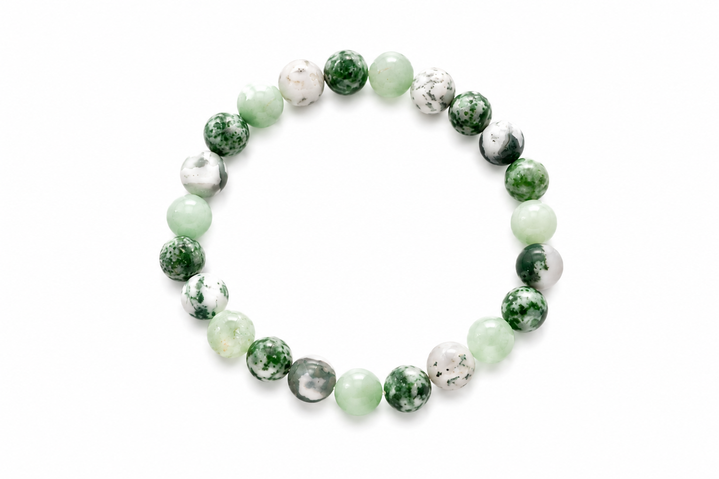 Moss Stone Beaded Bracelet