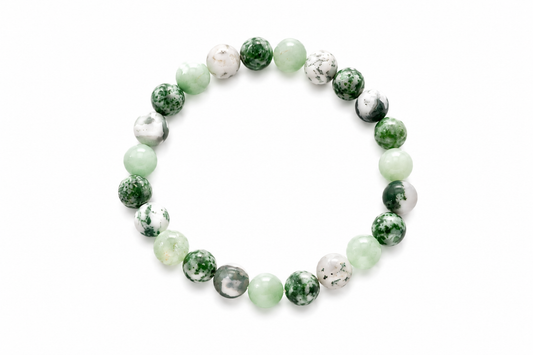 Moss Stone Beaded Bracelet