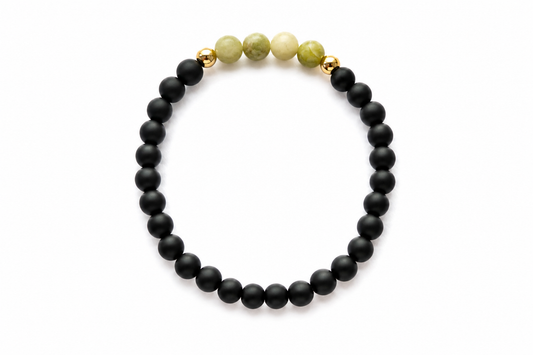 Midnight Moss Beaded Bracelet
