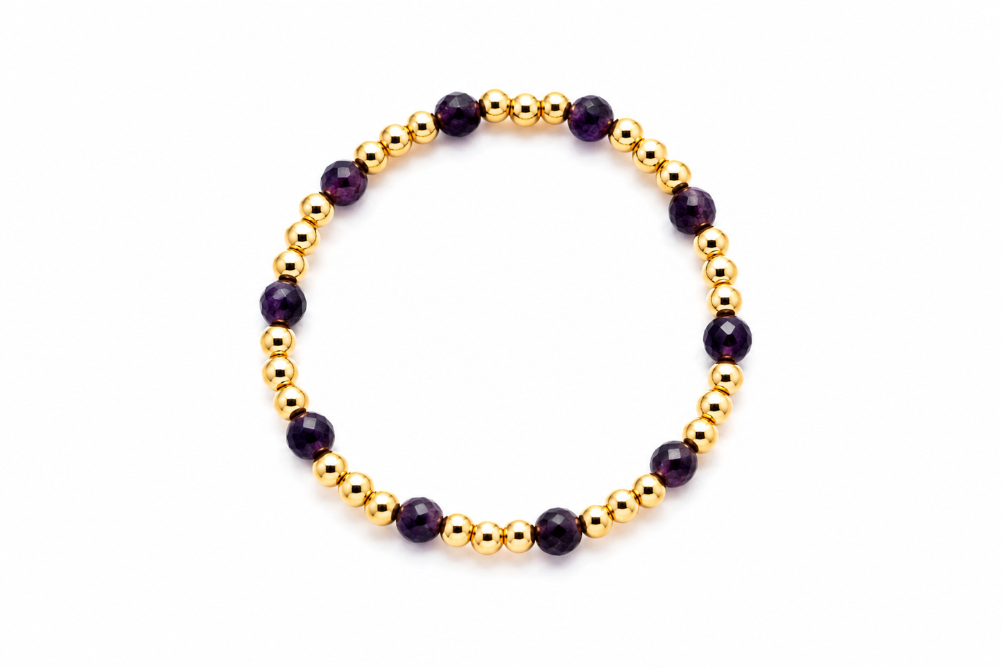Midnight Amethyst Beaded Bracelet