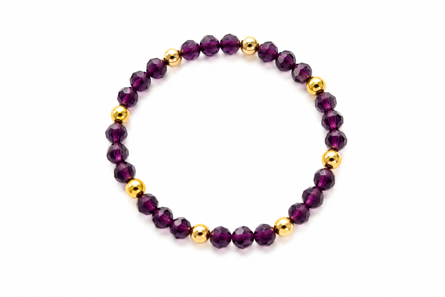 Plum Royale Beaded Bracelet