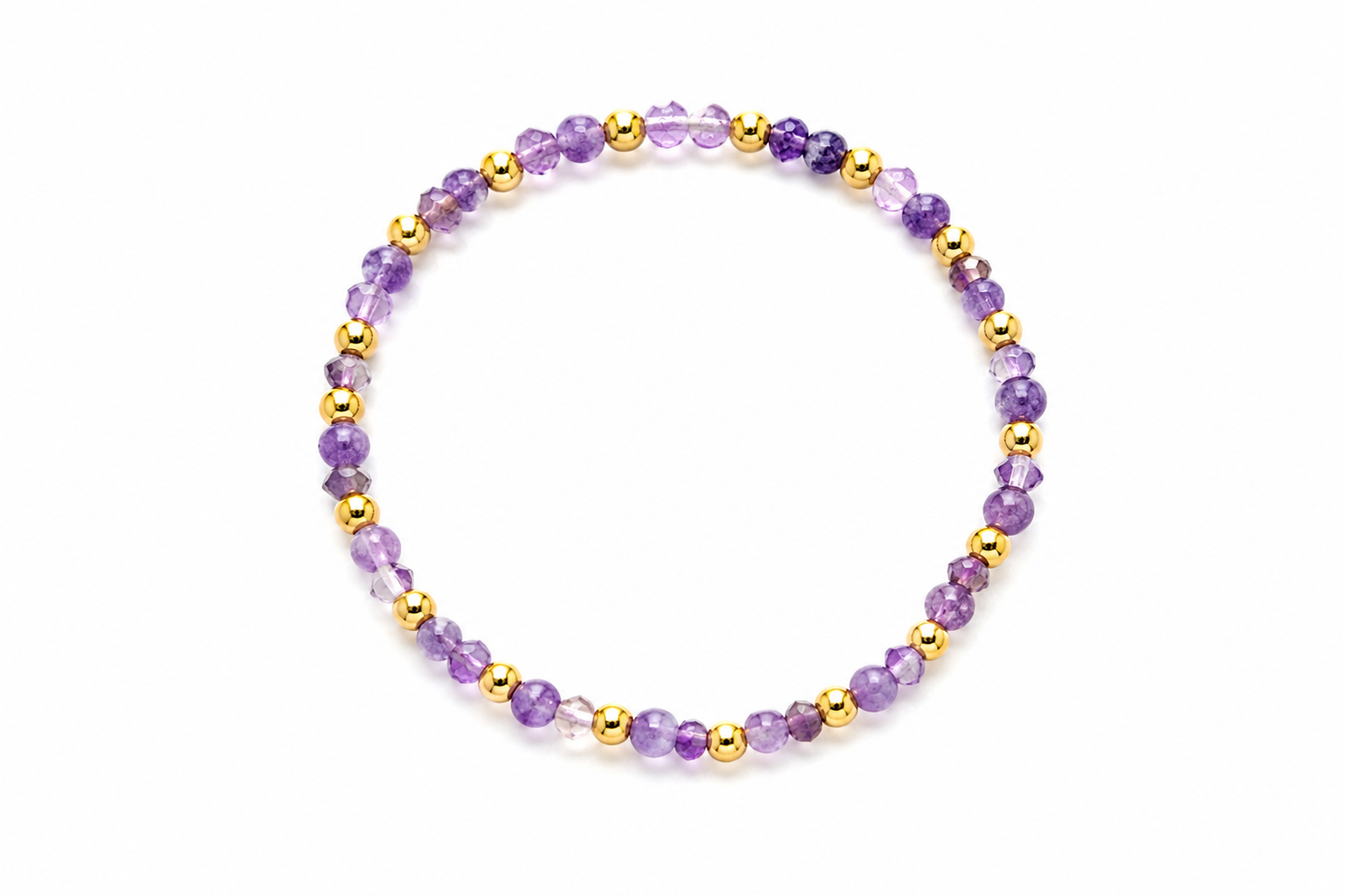 Orchid Glow Beaded Bracelet