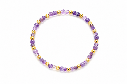 Orchid Glow Beaded Bracelet