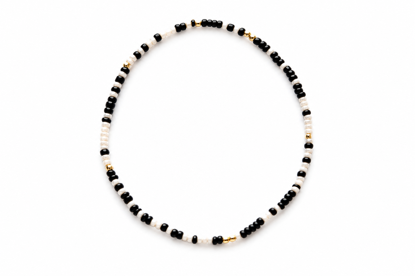 Black Tie Beaded Bracelet
