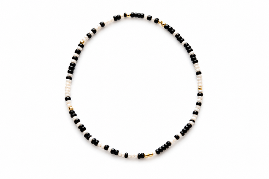 Black Tie Beaded Bracelet