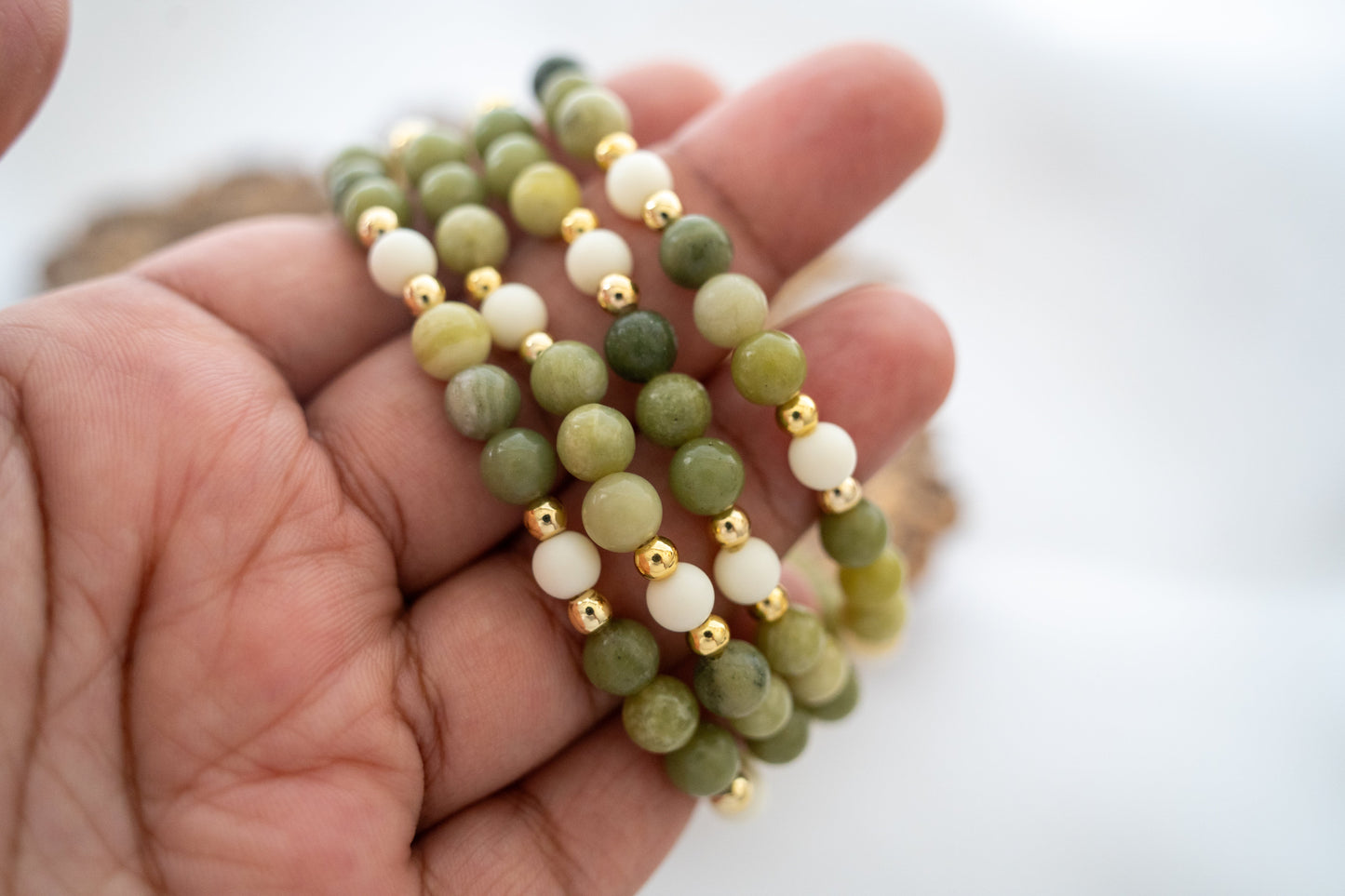 Olive Grove Beaded Bracelet