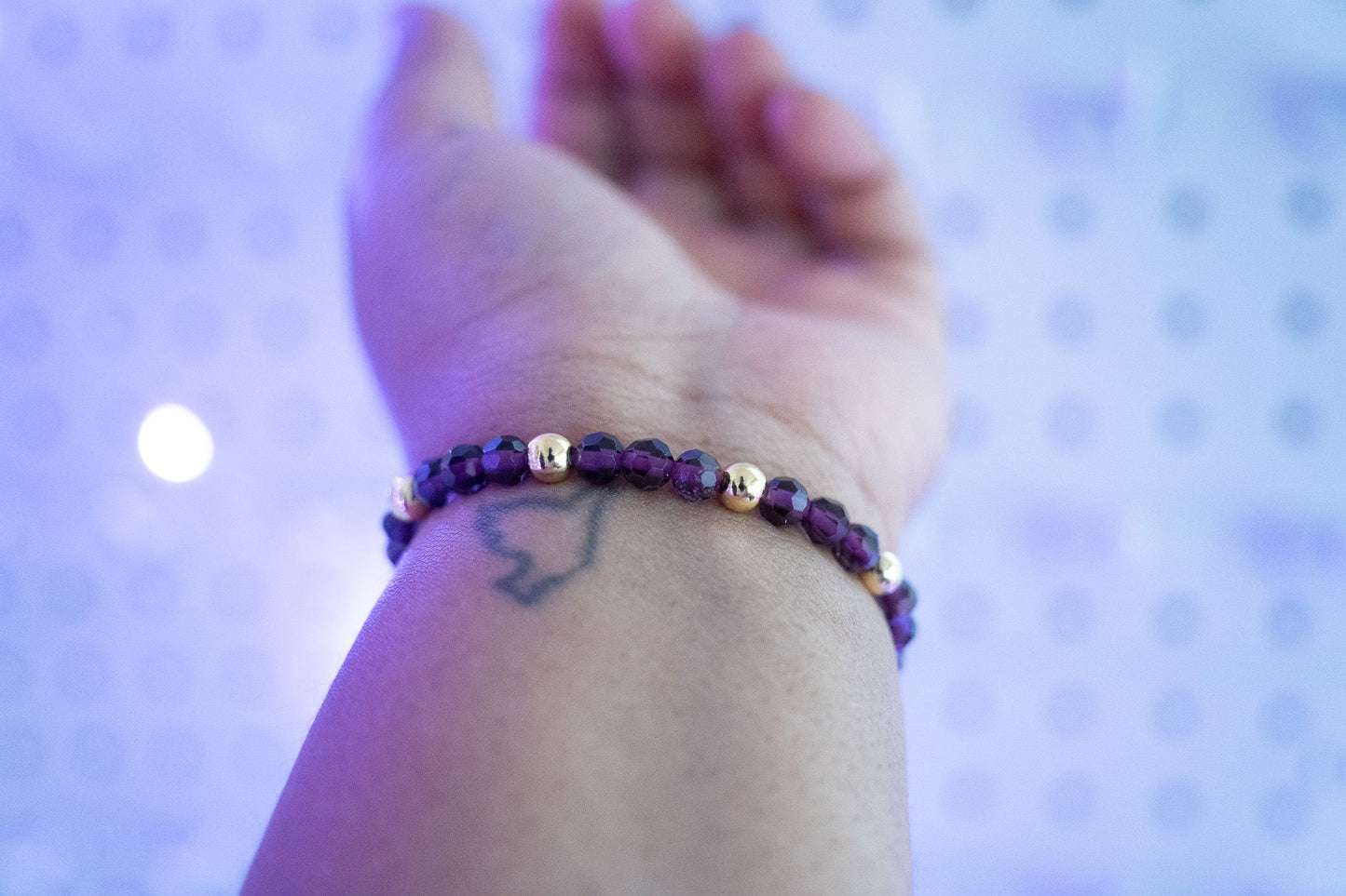 Plum Royale Beaded Bracelet