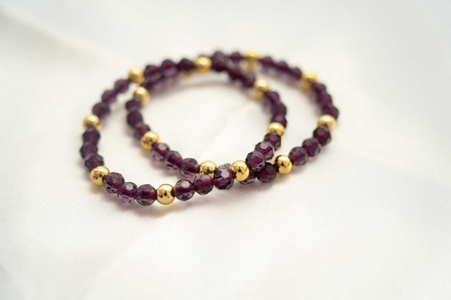 Plum Royale Beaded Bracelet