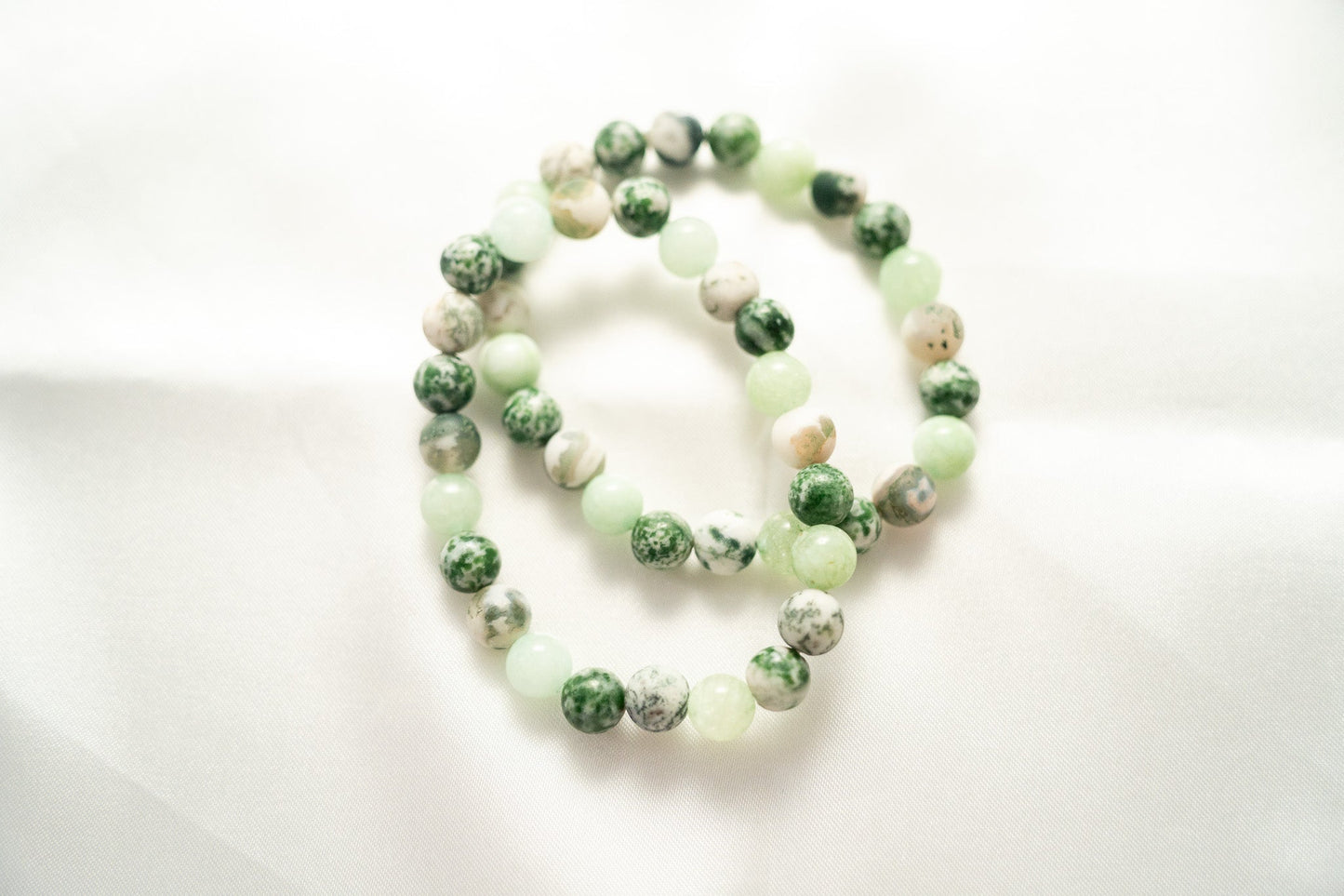 Moss Stone Beaded Bracelet