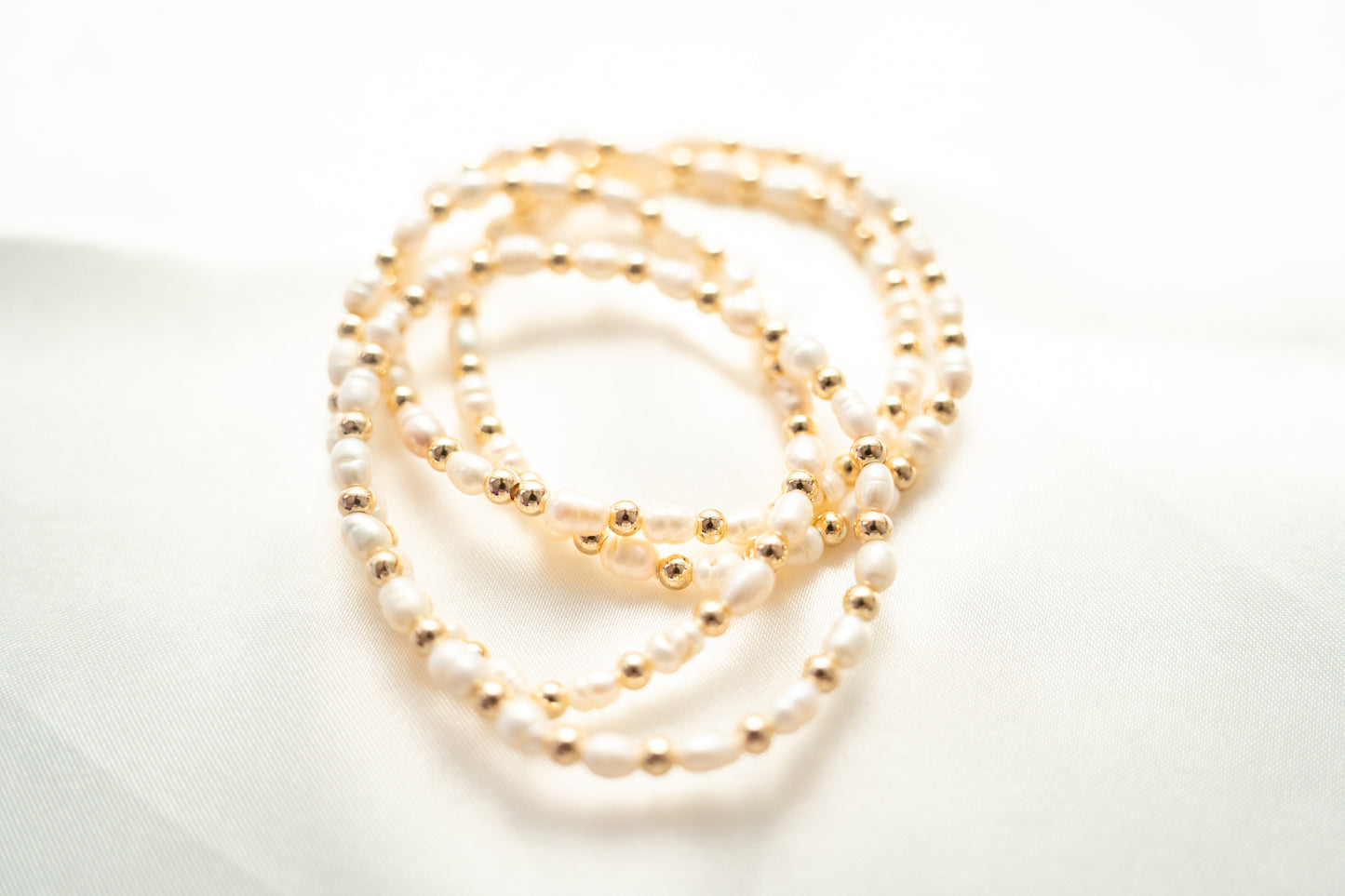 Golden Pearl Beaded Bracelet