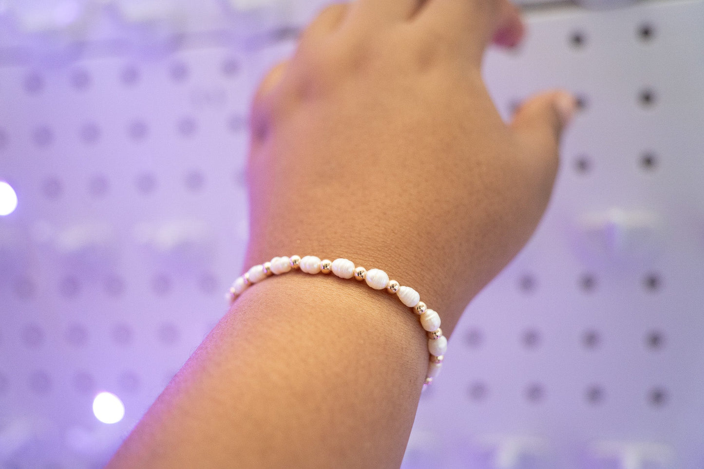 Golden Pearl Beaded Bracelet