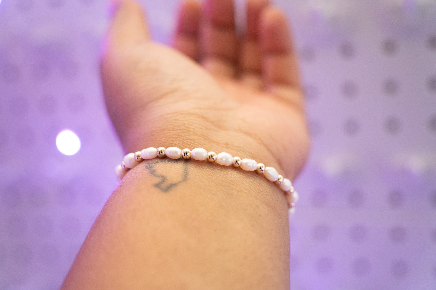 Golden Pearl Beaded Bracelet