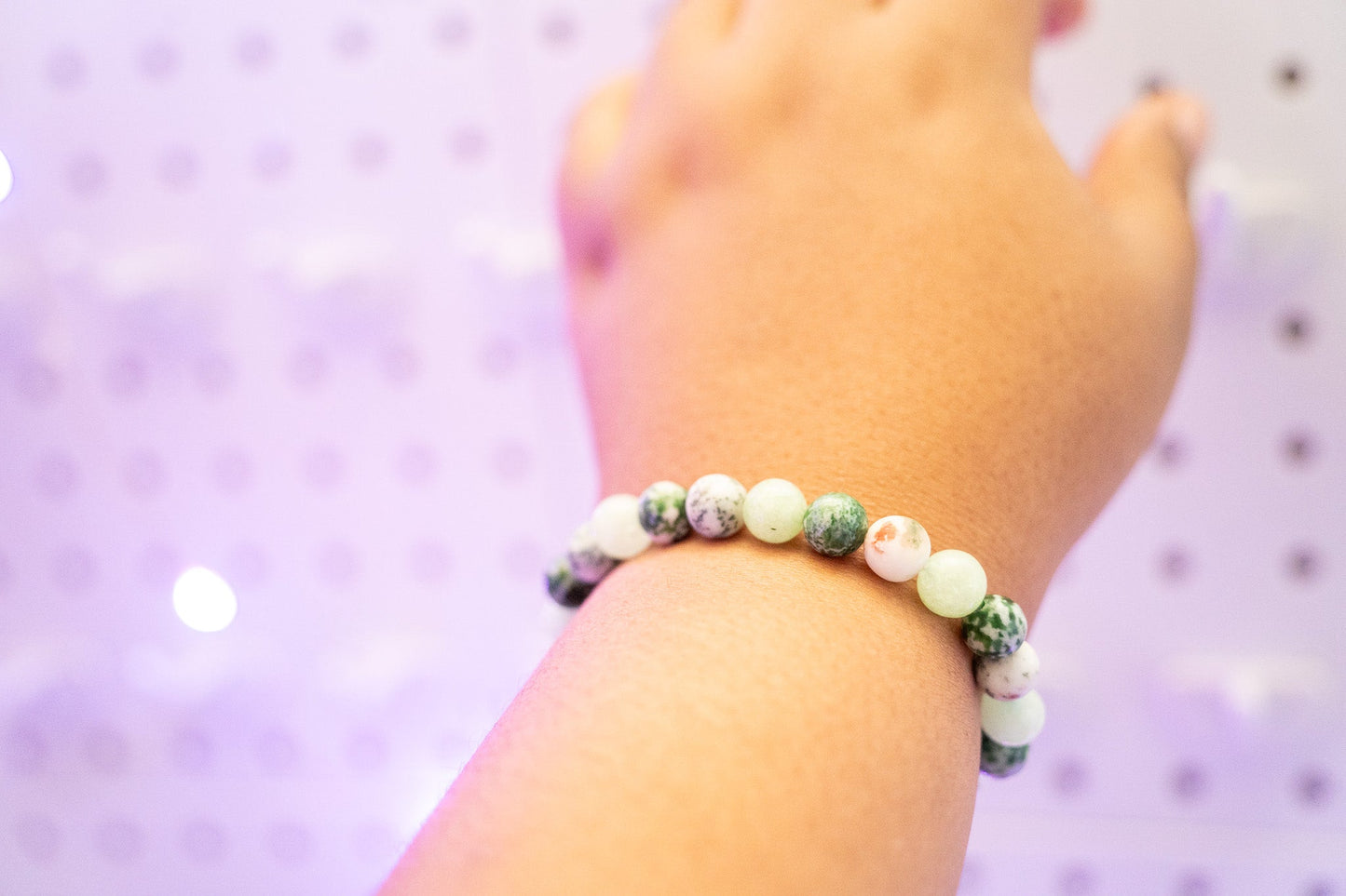 Moss Stone Beaded Bracelet