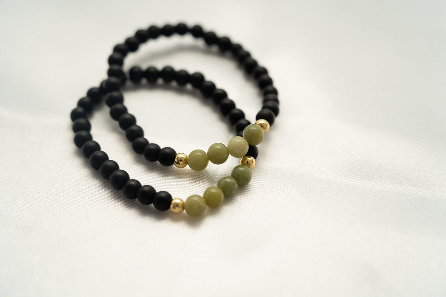 Midnight Moss Beaded Bracelet
