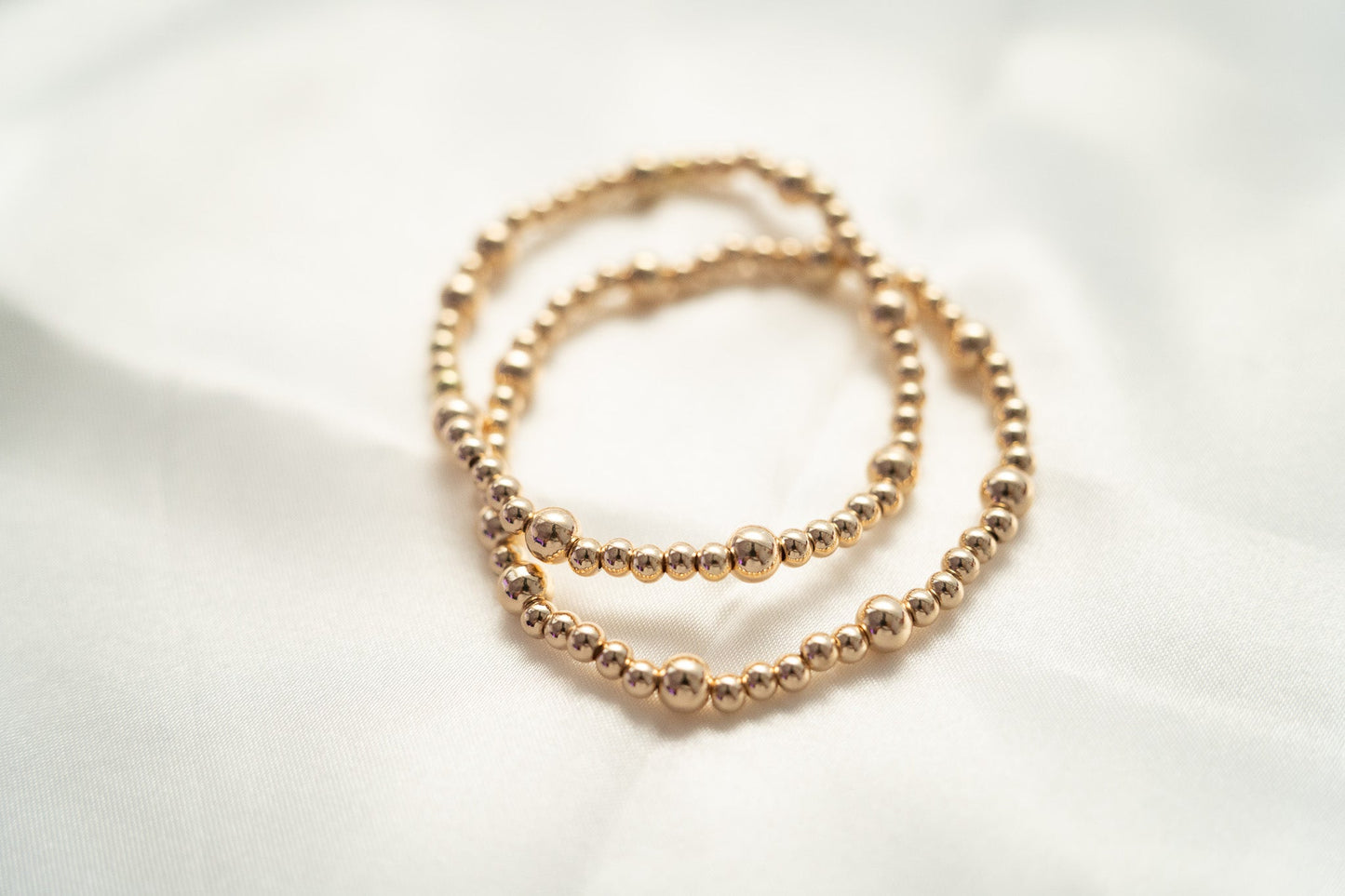 Gold on Gold Beaded Bracelet