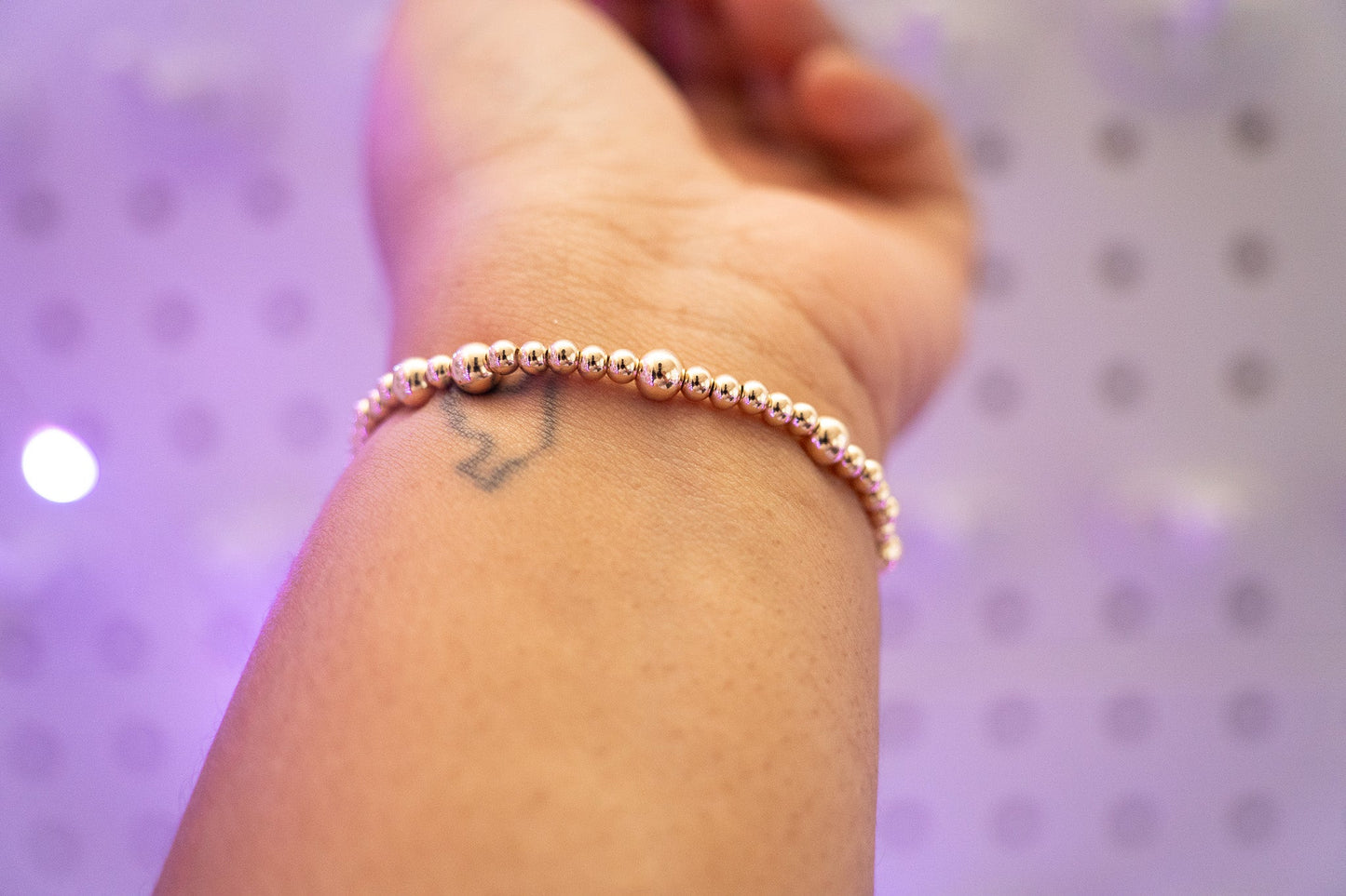 Gold on Gold Beaded Bracelet