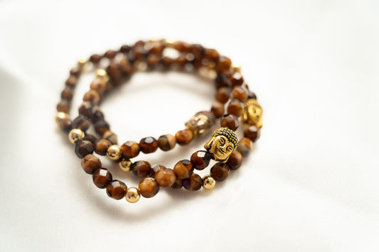Golden Buddha Beaded Bracelet